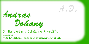 andras dohany business card